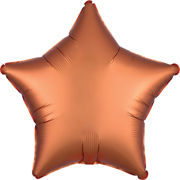 Amber Satin Luxe Foil Star 17in/43cm