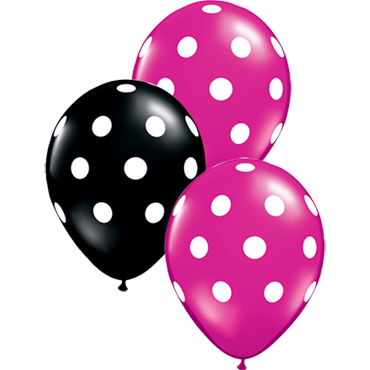 Qualatex Big Polka Dots Fashion Onyx Black And Crystal Jewel Magenta Transparent Assortment Latex Round 11In275Cm qualatex kopen in de aanbieding Qualatex Big Polka Dots Fashion Onyx Black And Crystal Jewel Magenta Transparent Assortment Latex Round 11In275Cm qualatex kopen in de aanbieding