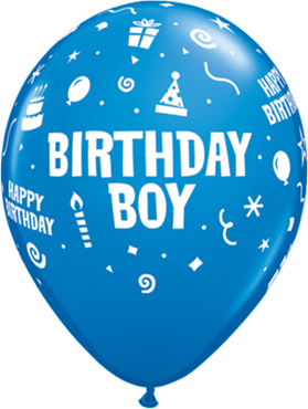 Birthday Boy Standard Dark Blue Latex Round 11in/27.5cm