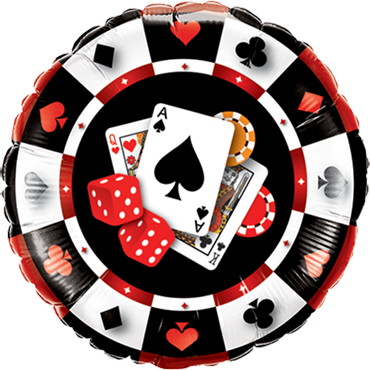 Casino $ Foil Round 18in/45cm