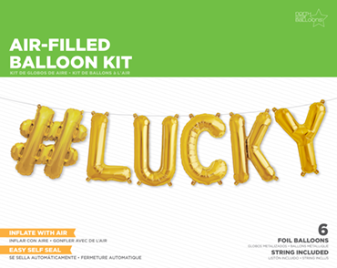 #Lucky Kit Gold Foil Letters 16in/40cm