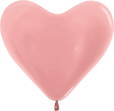 Metallic Rose Gold Latex Heart 14in/36cm | Globos (Helium) Ballonnen en ...