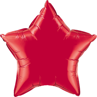 Ruby Red Foil Star 4in/10cm