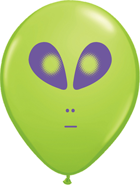 Space Alien Fashion Lime Green Latex Round 5in/12.5cm