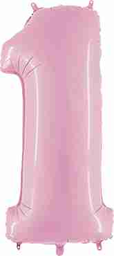1 Pastel Pink Foil Number 40in/100cm