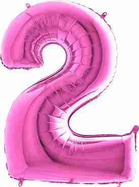 2 Fuchsia Foil Number 26in/66cm