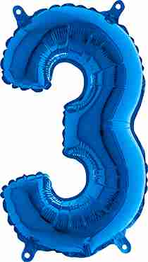 3 Blue Foil Number 26in/66cm