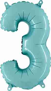 3 Pastel Blue Foil Number 26in/66cm