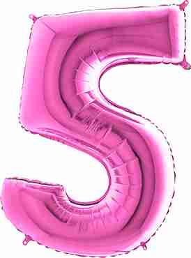 5 Fuchsia Foil Number 26in/66cm