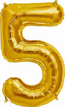 5 Gold Foil Number 7in/18cm