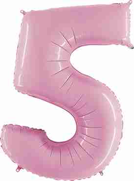 5 Pastel Pink Foil Number 26in/66cm