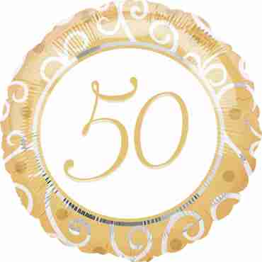 50th Anniversary Foil Round 18in/45cm