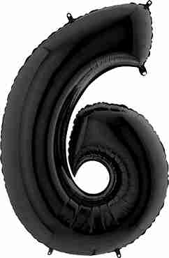 6 Black Foil Number 26in/66cm