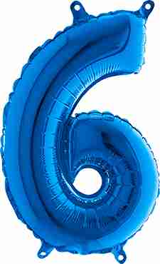 6 Blue Foil Number 26in/66cm