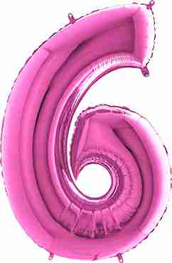 6 Fuchsia Foil Number 26in/66cm