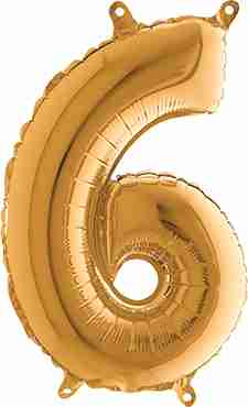 6 Gold Foil Number 26in/66cm