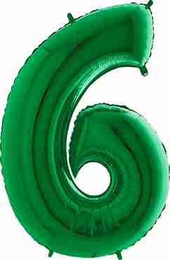 6 Green Foil Number 40in/100cm