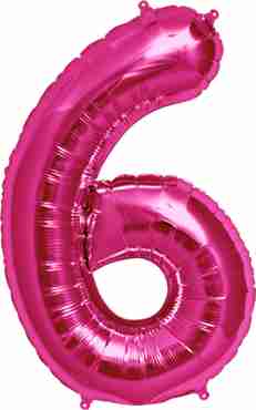 6 Magenta Foil Number 16in/40cm