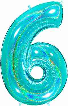 6 Megaloon Tiffany Glitter Holographic Foil Number 40in/100cm