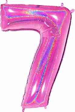 7 Megaloon Fuchsia Glitter Holographic Foil Number 40in/100cm