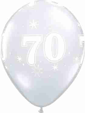 70 Sparkle Crystal Diamond Clear (Transparent) Latex Round 11in/27.5cm