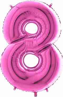 8 Fuchsia Foil Number 26in/66cm