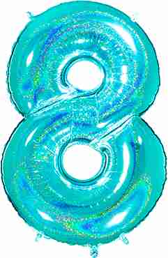 8 Megaloon Tiffany Glitter Holographic Foil Number 40in/100cm