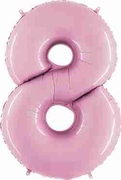 8 Pastel Pink Foil Number 26in/66cm