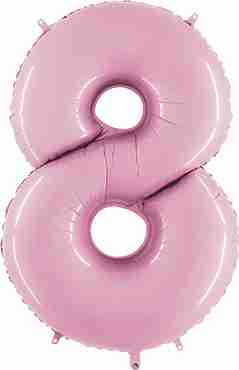 8 Pastel Pink Foil Number 40in/100cm