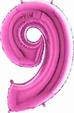 9 Fuchsia Foil Number 26in/66cm