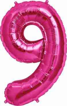 9 Magenta Foil Number 16in/40cm