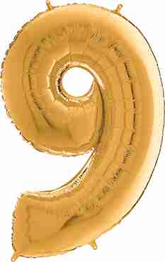 9 Megaloon Gold Foil Number 40in/100cm