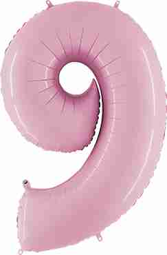 9 Pastel Pink Foil Number 26in/66cm