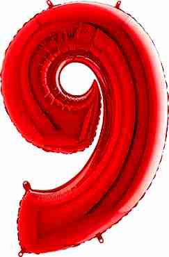 9 Red Foil Number 26in/66cm
