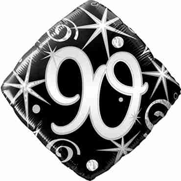 90 Elegant Sparkles and Swirls Foil Diamond 18in/45cm