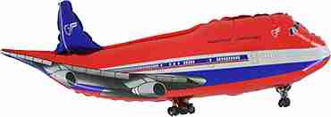 Airplane Red Foil Shape 29in/74cm