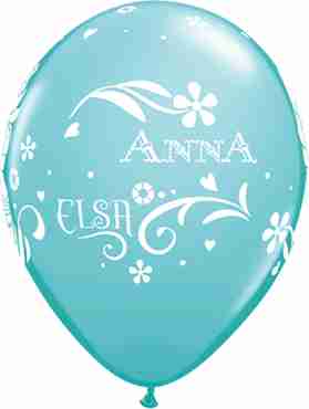 Anna, Elsa and Olaf Fashion Caribbean Blue Latex Round 11in/27.5cm