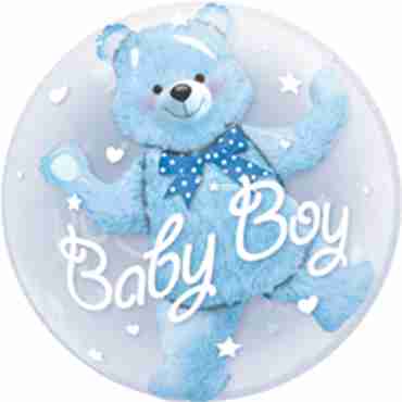 Baby Blue Bear Double Bubble 24in/60cm