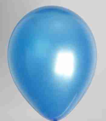 Ballon 13cm metallic blauw