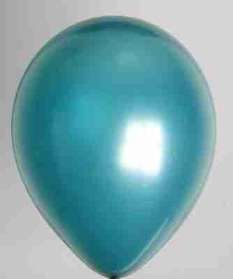 Ballon 13cm metallic zeegroen