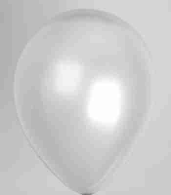 Ballon 13cm metallic zilver