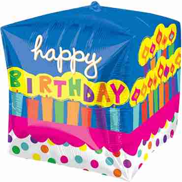 Birthday Cake Cubez 15in/38cm x 15in/38cm