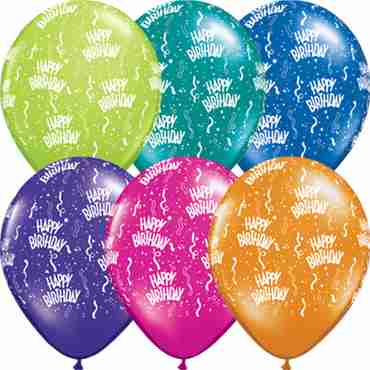 Birthday Fantasy Assortment Latex Round 11in/27.5cm