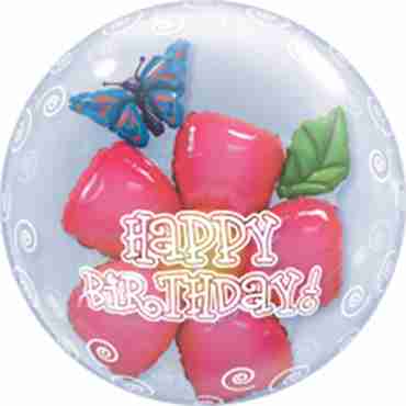 Birthday Flower Double Bubble 24in/60cm