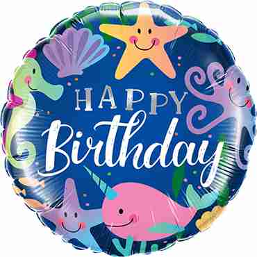 Birthday Fun Under The Sea Foil Round 18in/45cm