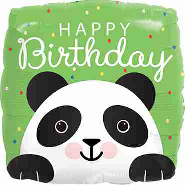 Birthday Panda Foil Square 18in/45cm