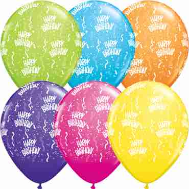 Birthday Retail Assortment Latex Round 11in/27.5cm