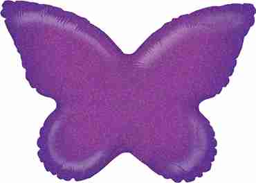 Butterfly Holographic Purple Foil Shape 30in/76cm