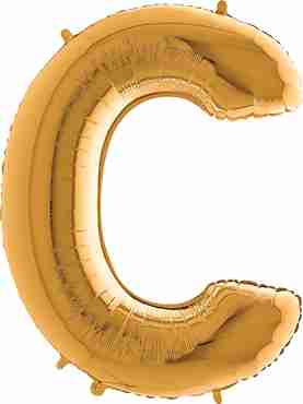 C Gold Foil Letter 7in/18cm 