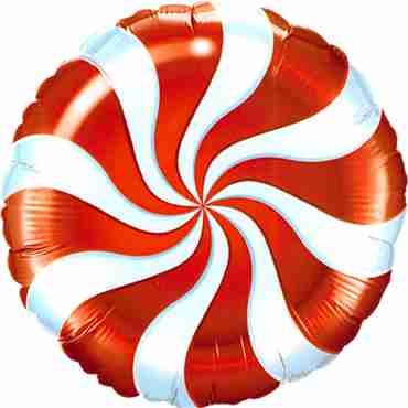 Candy Swirl Red Foil Round 18in/45cm